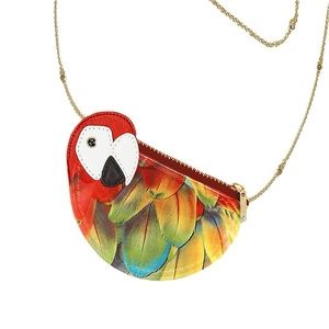 SWAROVSKI Parrot Crossbody Purse with Gold Chain